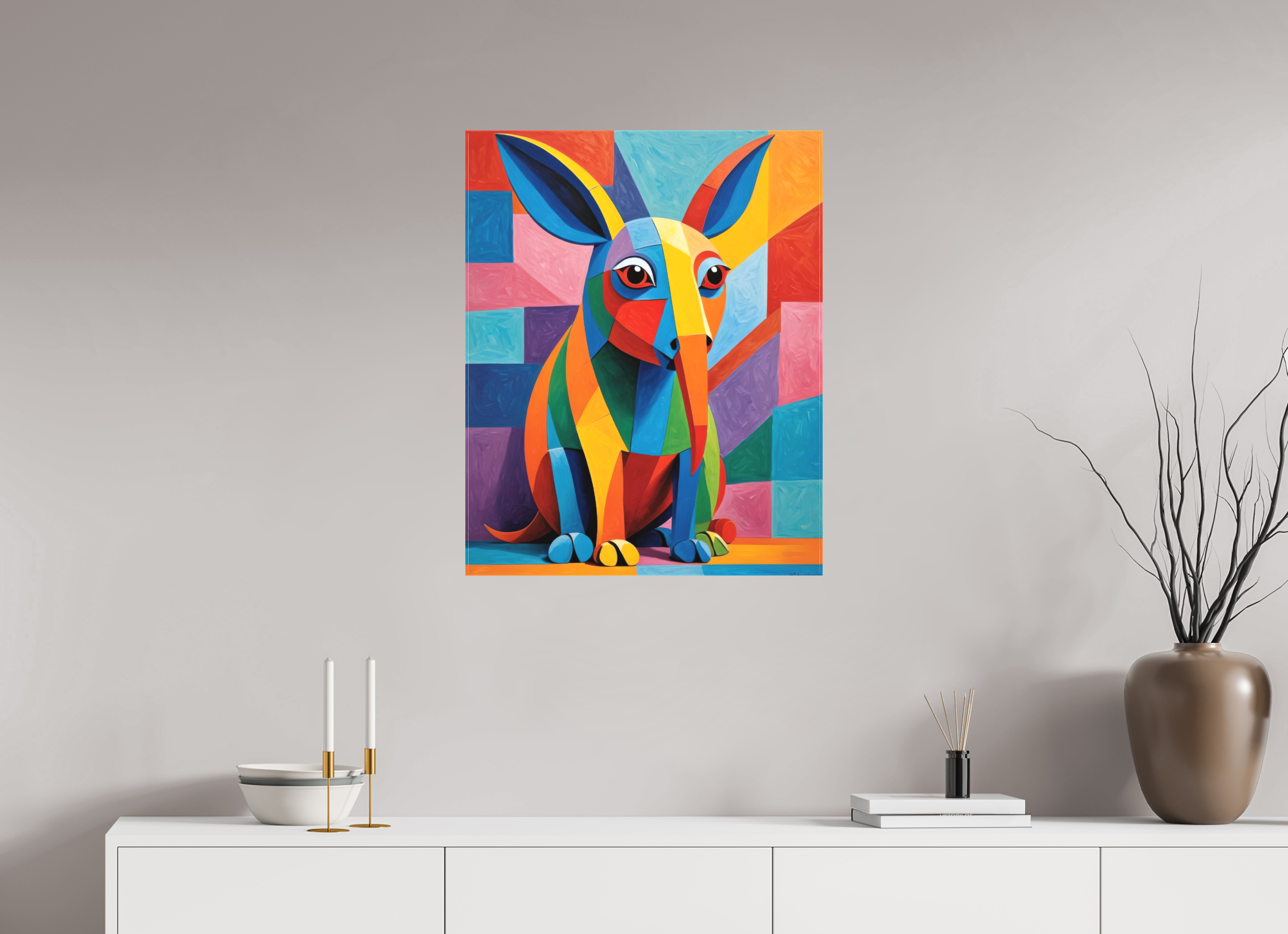 60 x 75 cm, Canva matt Archie the Anteater
