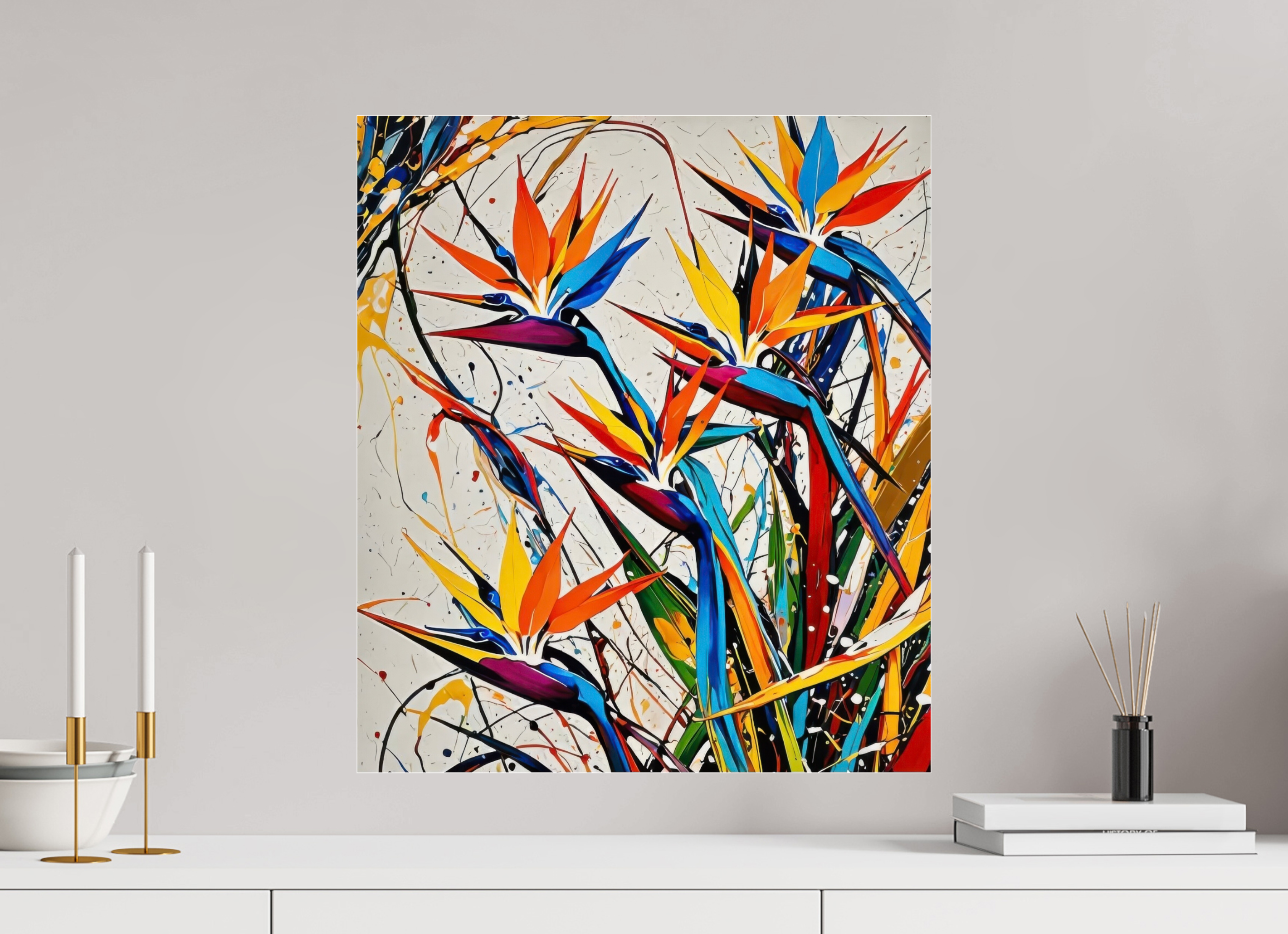 50 x 57,3 cm, Photo Print Under Acrylic Glass Flowers if Life