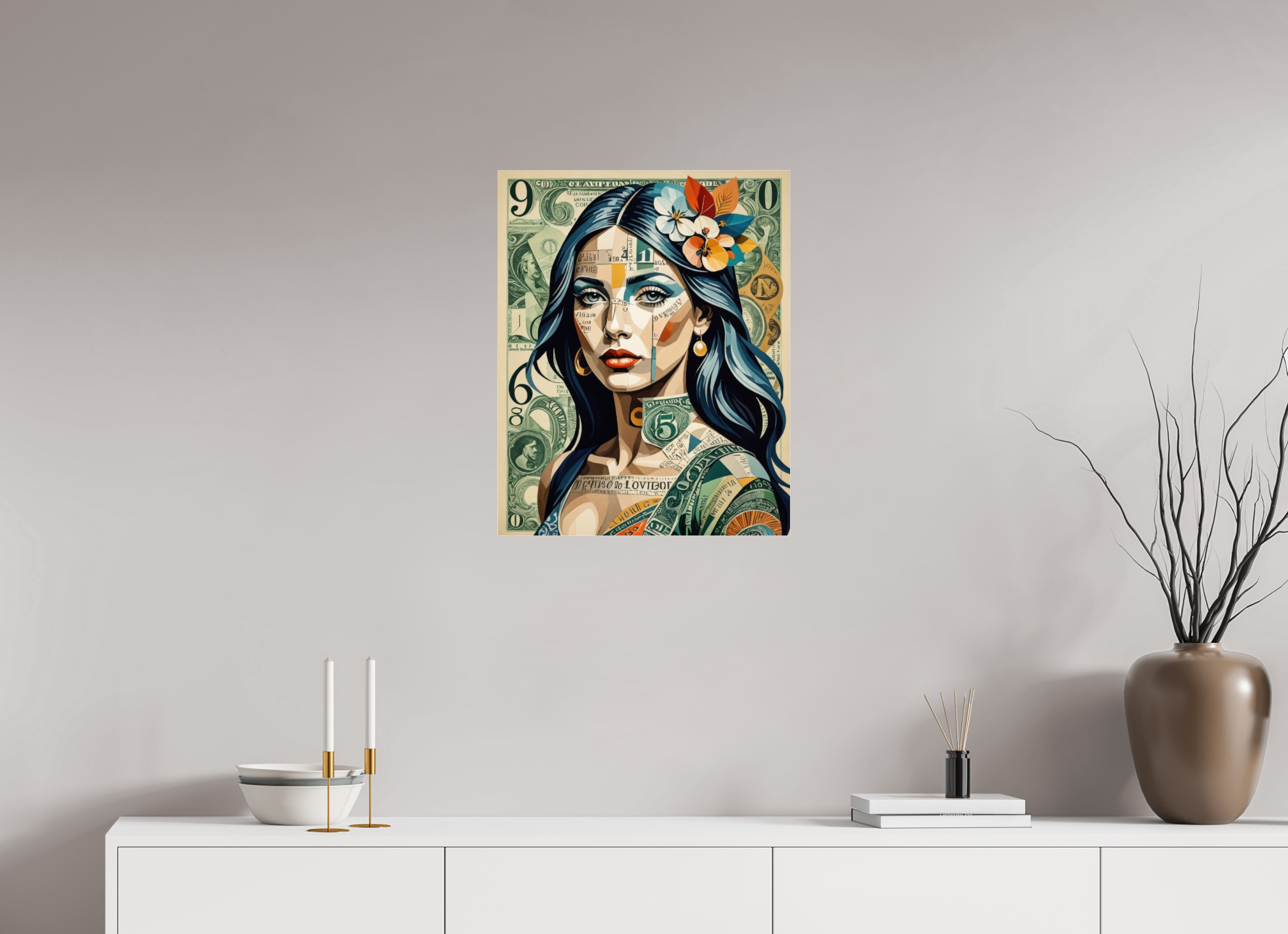 50 x 62,5 cm, Photo Print Under Acrylic Glass Stamped Identity