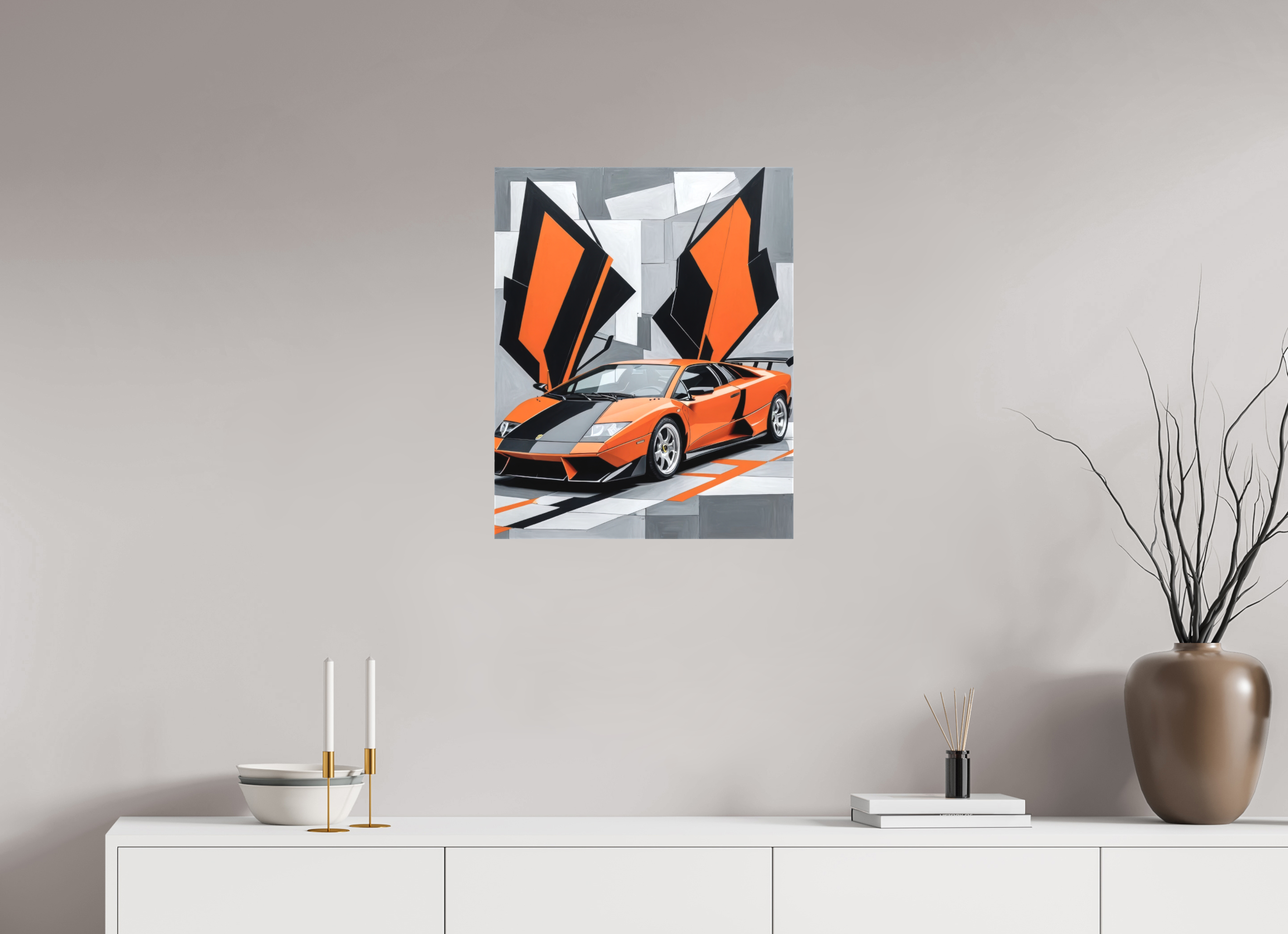50 x 62,5 cm, Canva matt Orange Obsession
