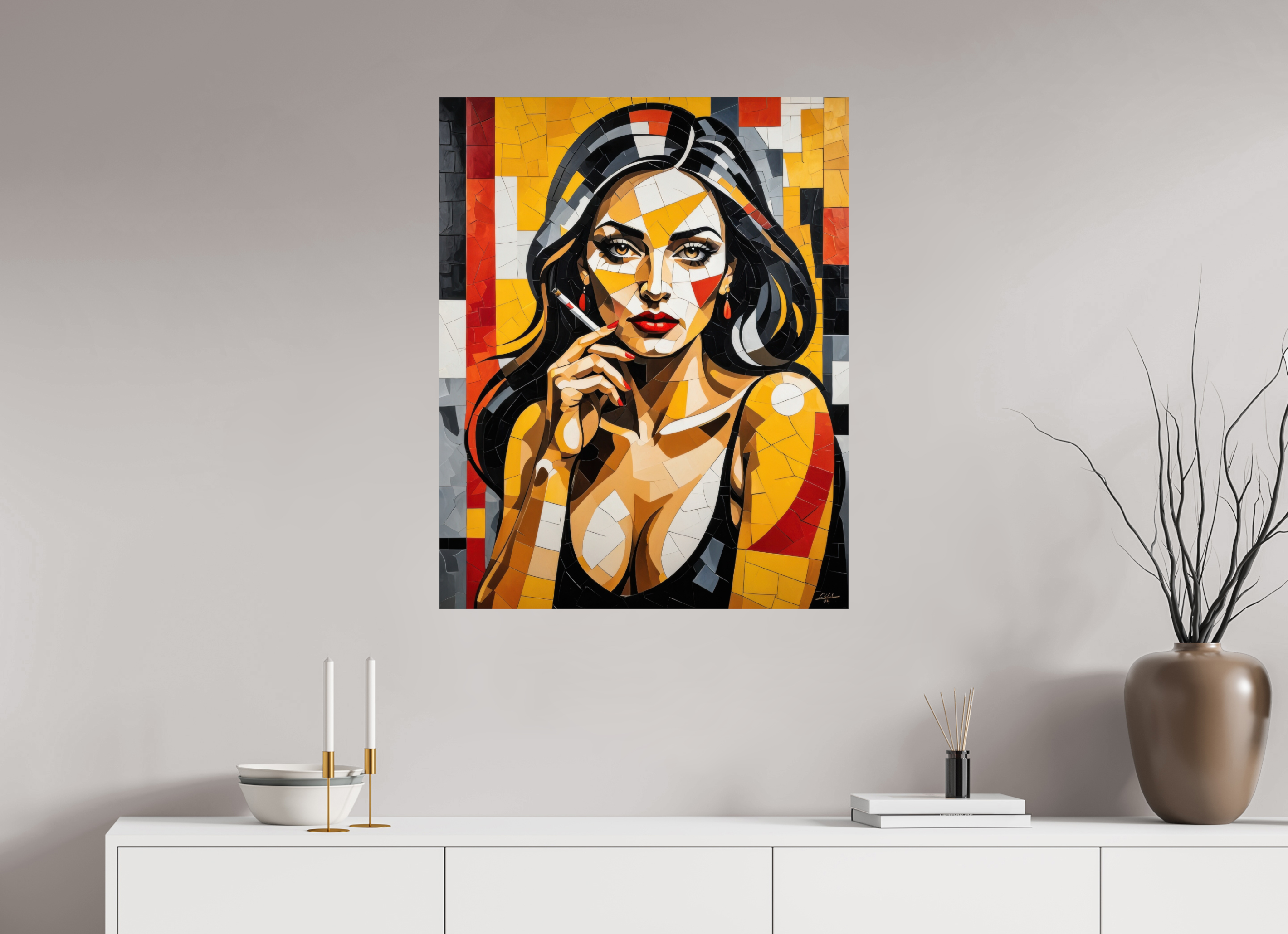 70 x 87,6 cm, Photo Print Under Acrylic Glass Scarlett Smoke