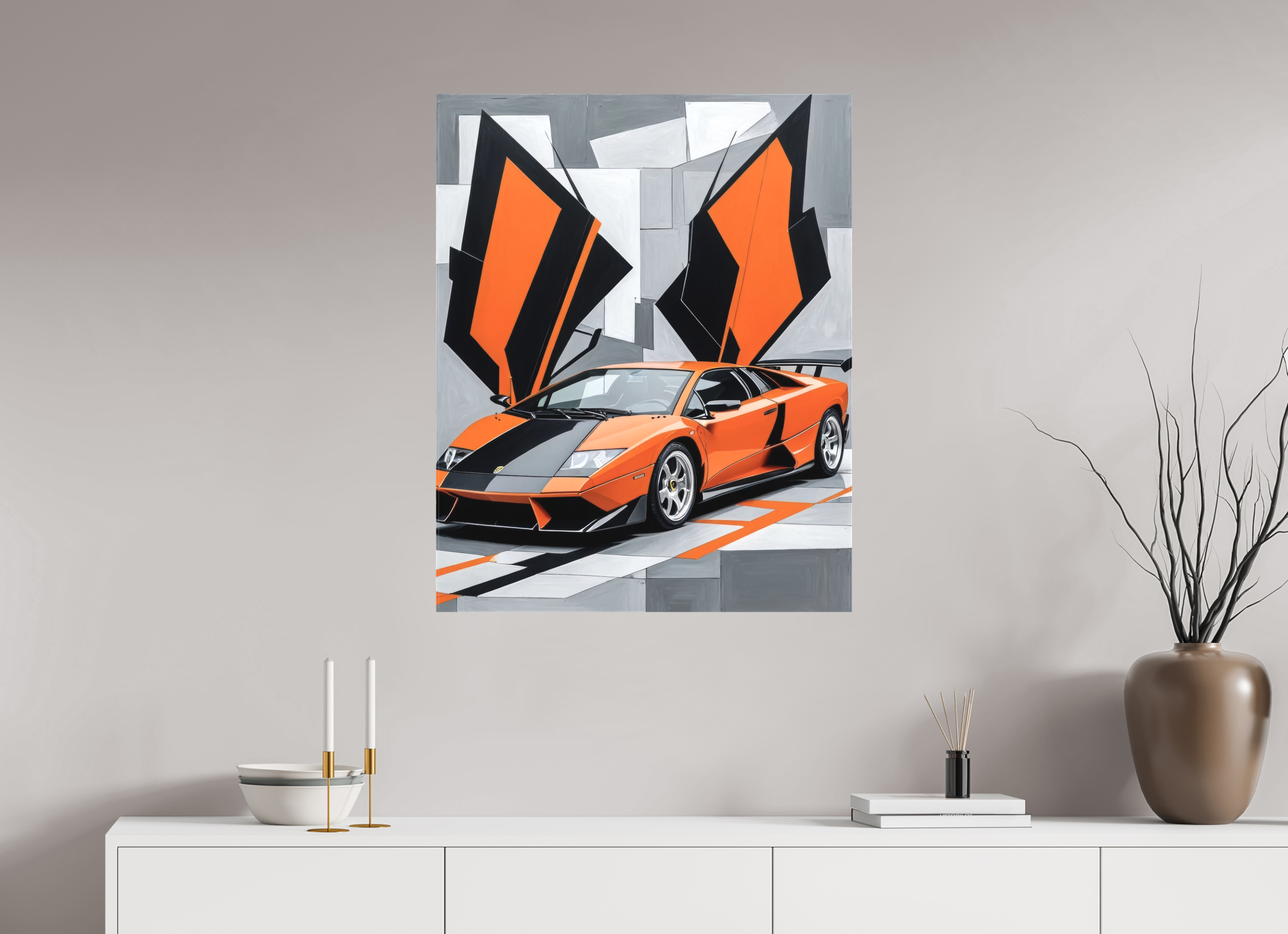 70 x 87,5 cm, Canva matt Orange Obsession