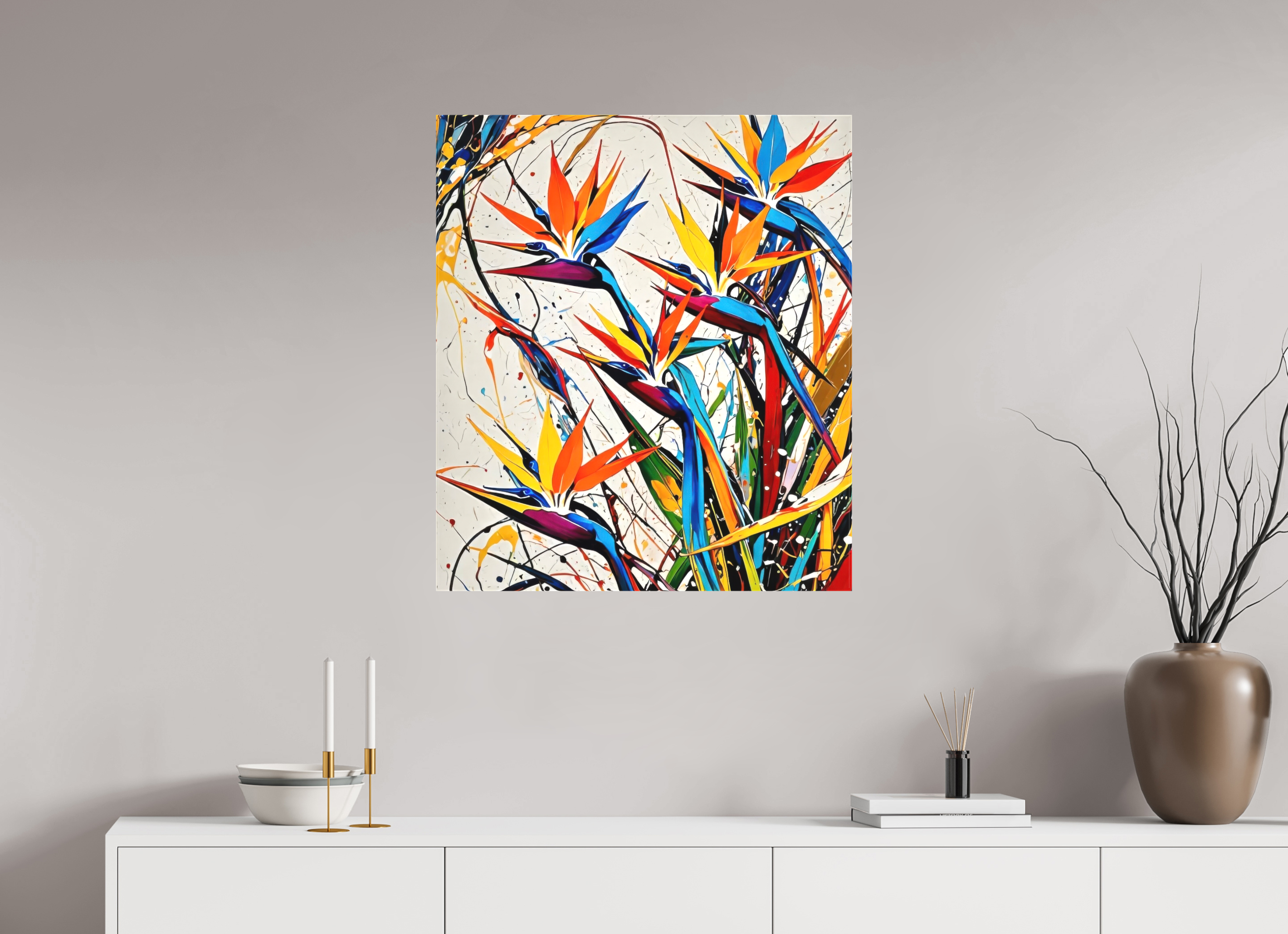 70 x 80,3 cm, Canva matt Flowers of Life