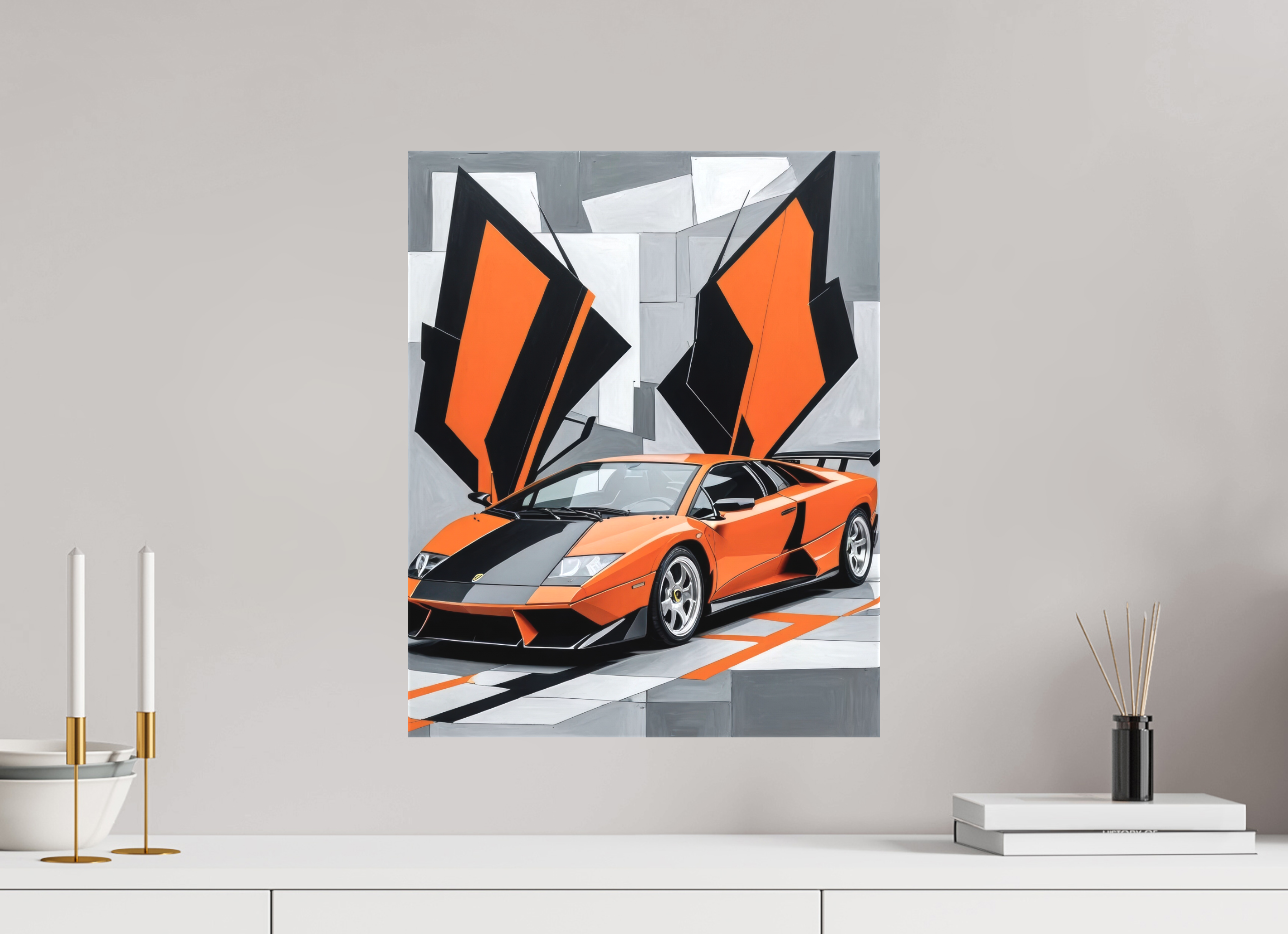40 x 50 cm, Canva matt Orange Obsession