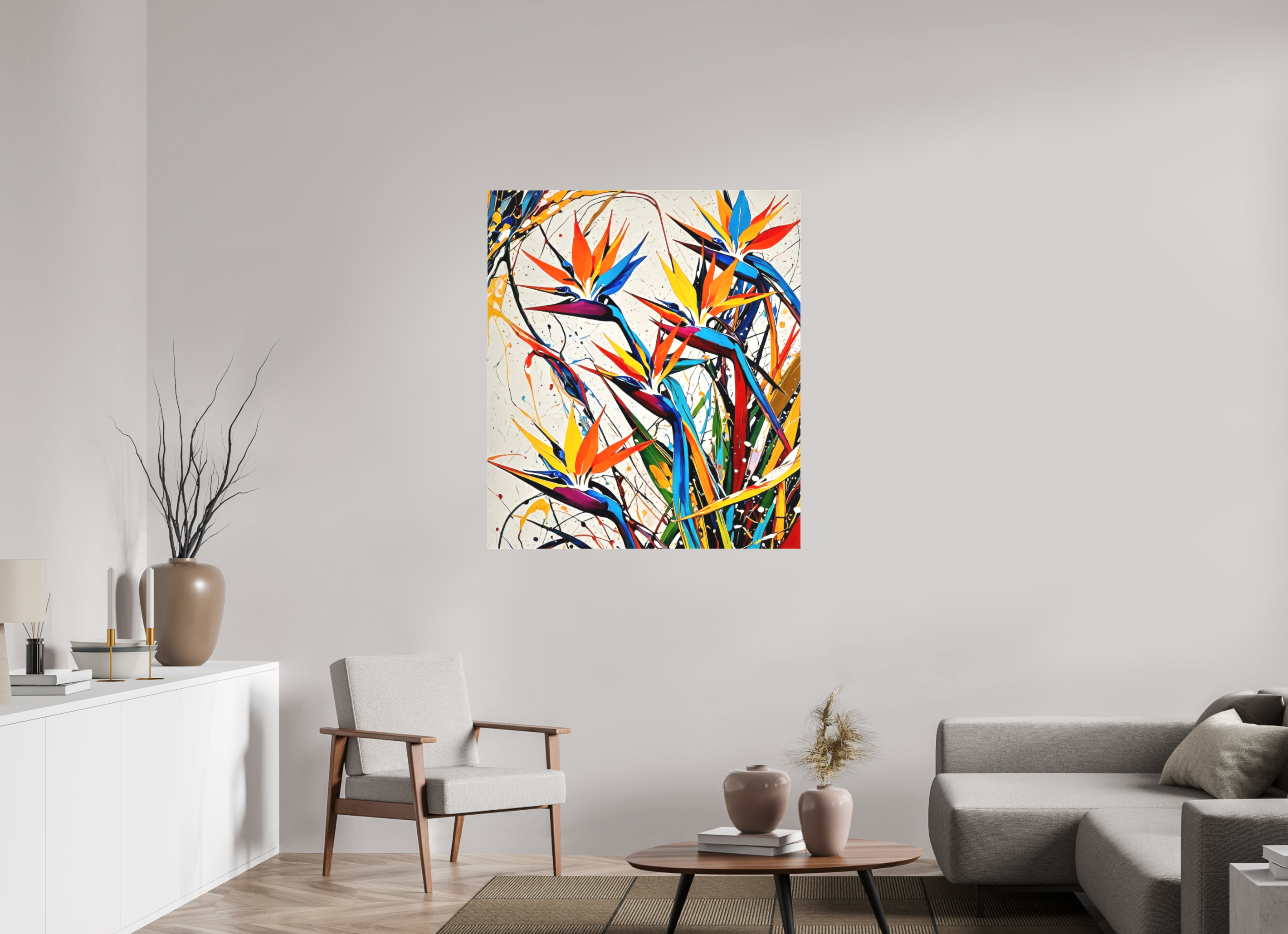 100 x 114,7 cm, Canva matt Flowers of Life