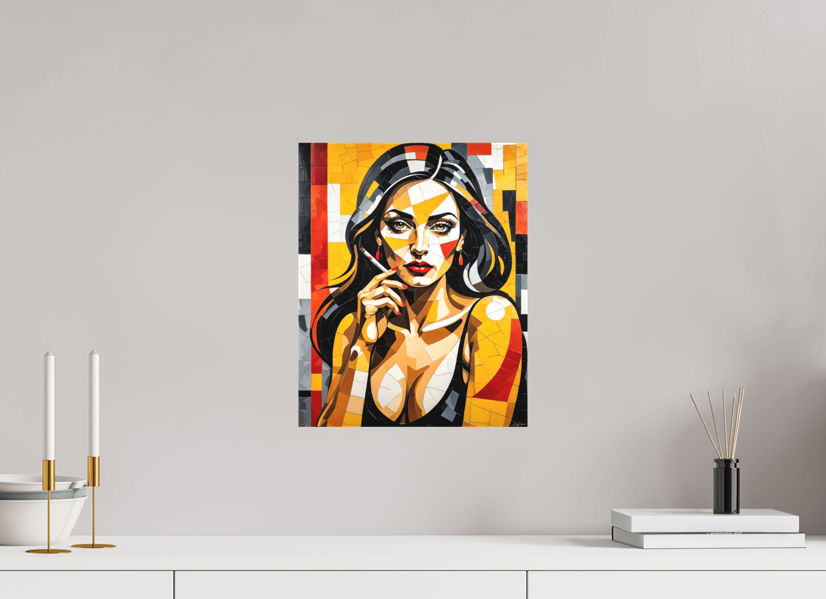 30 x 37,5 cm, Canva matt Scarlett Smoke