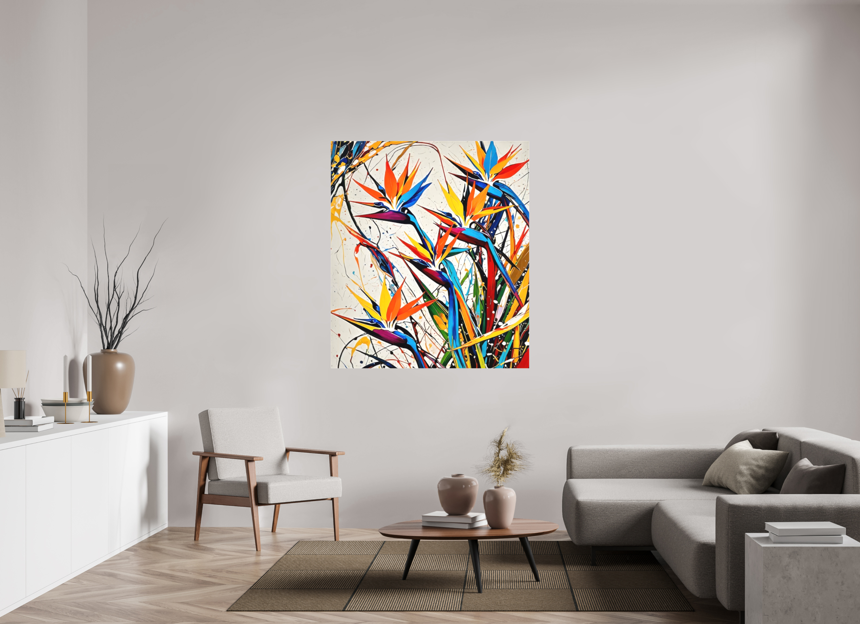 120 x 137,6 cm, Canva matt Flowers of Life