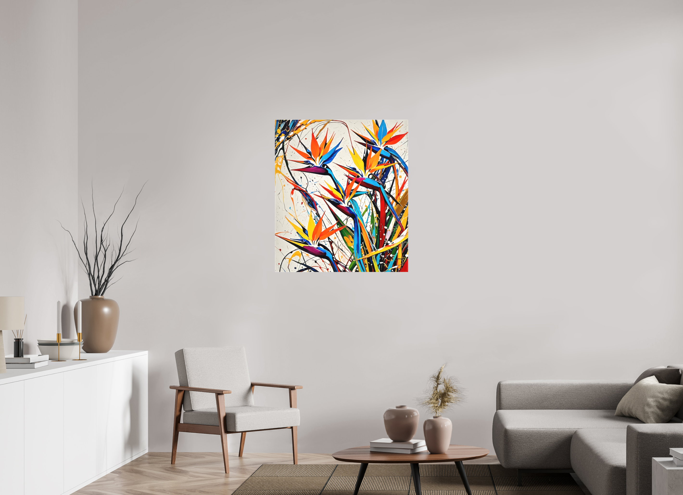 80 x 91,7 cm, Canva matt Flowers of Life