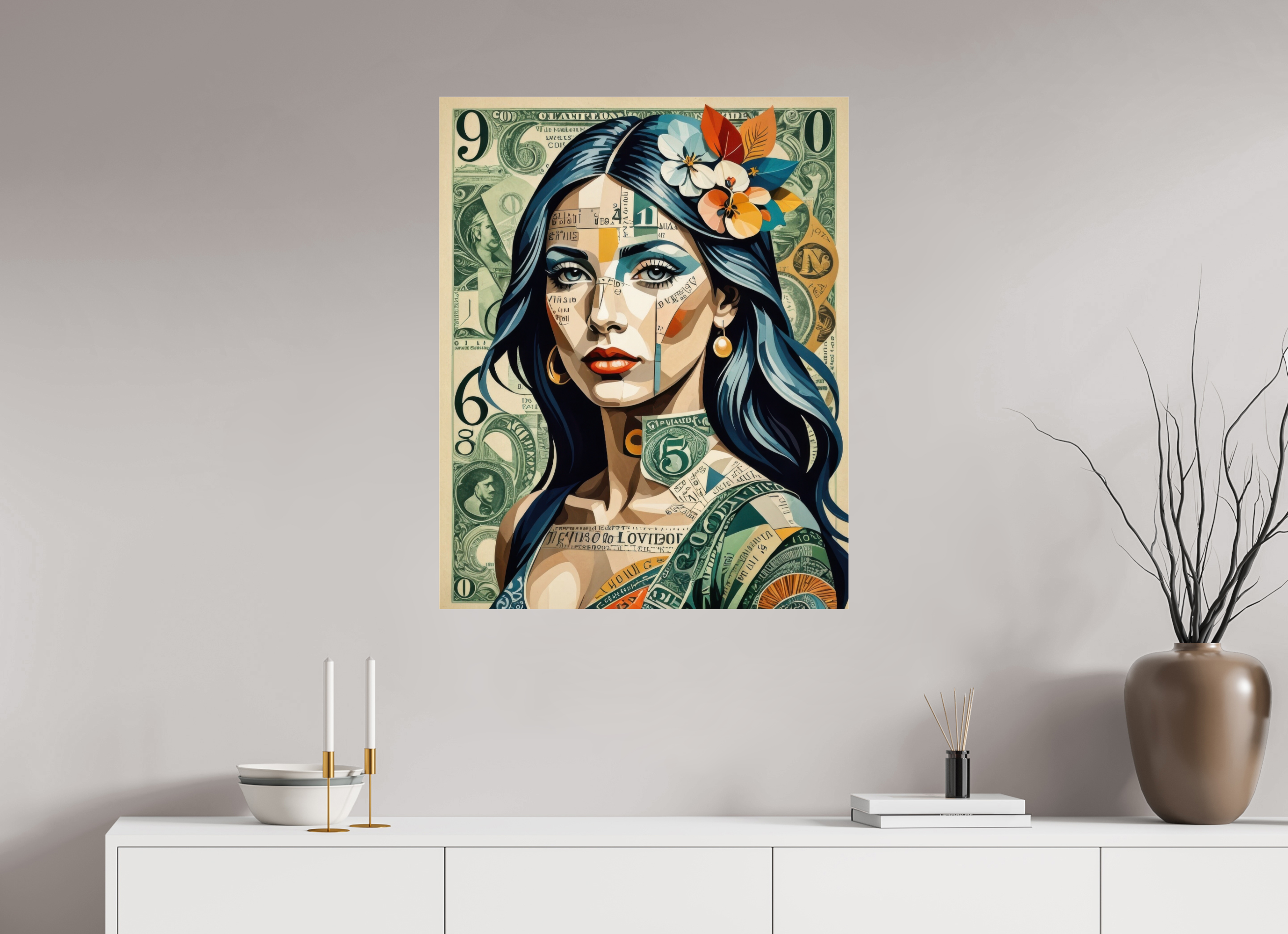 70 x 87,6 cm, Photo Print Under Acrylic Glass Stamped Identity