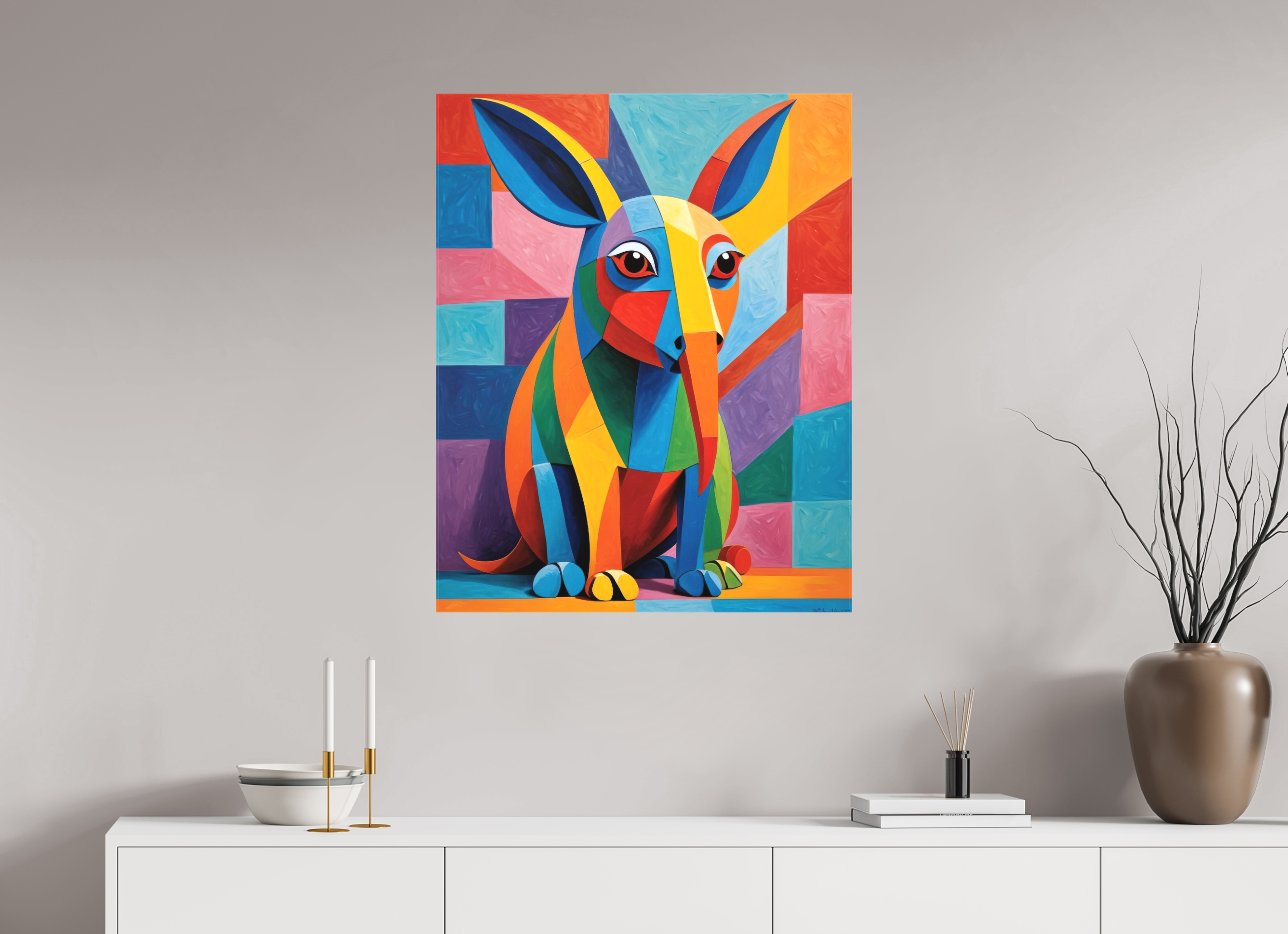 70 x 87,6 cm, Canva matt Archie the Anteater
