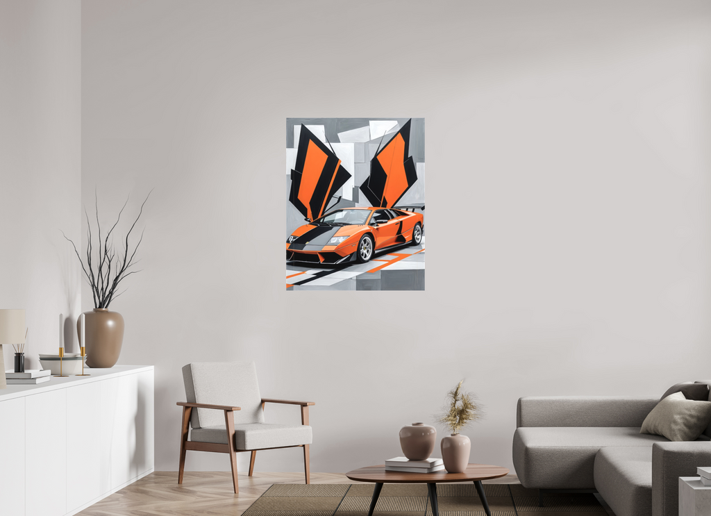 80 x 100 cm, Canva matt Orange Obsession