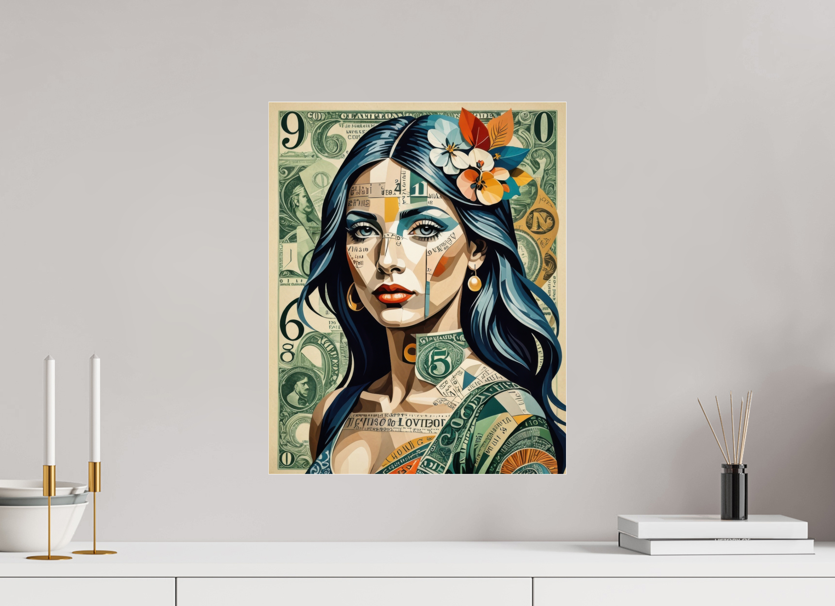 40 x 50 cm, Photo Print Under Acrylic Glass Stamped Identity