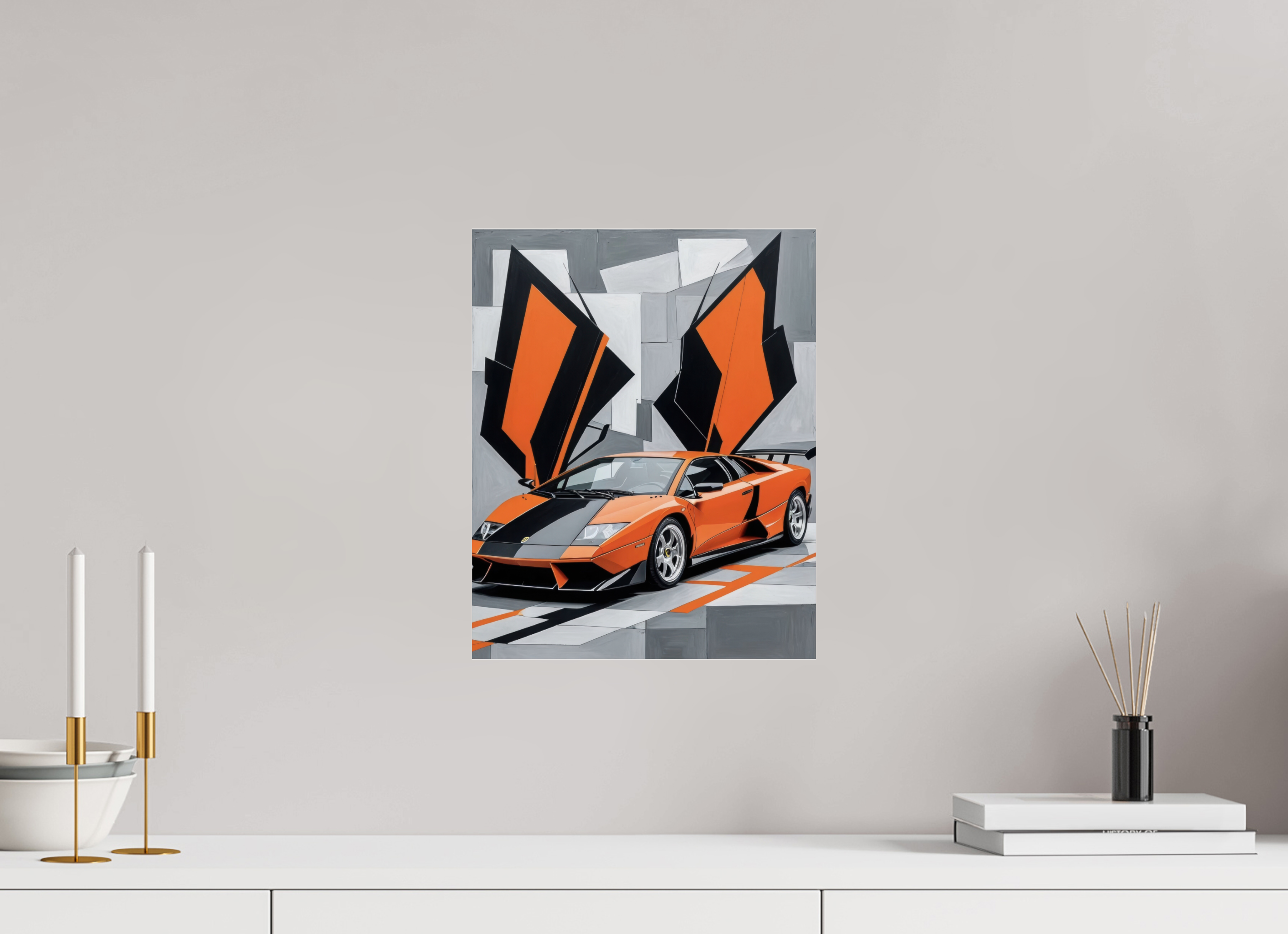 30 x 37,5 cm, Photo Print Under Acrylic Glass Orange Obsession