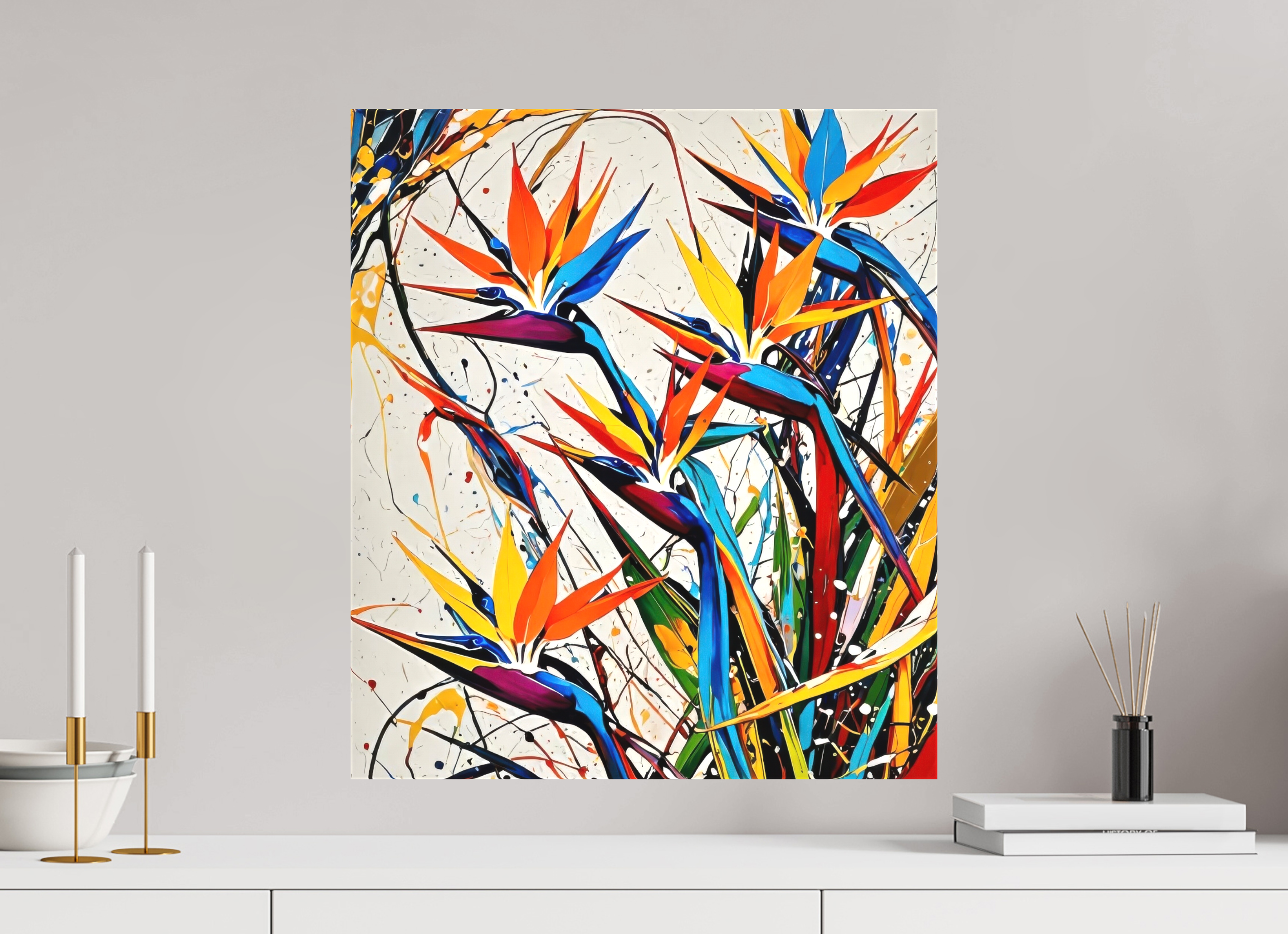 50 x 57,3 cm, Canva matt Flowers of Life