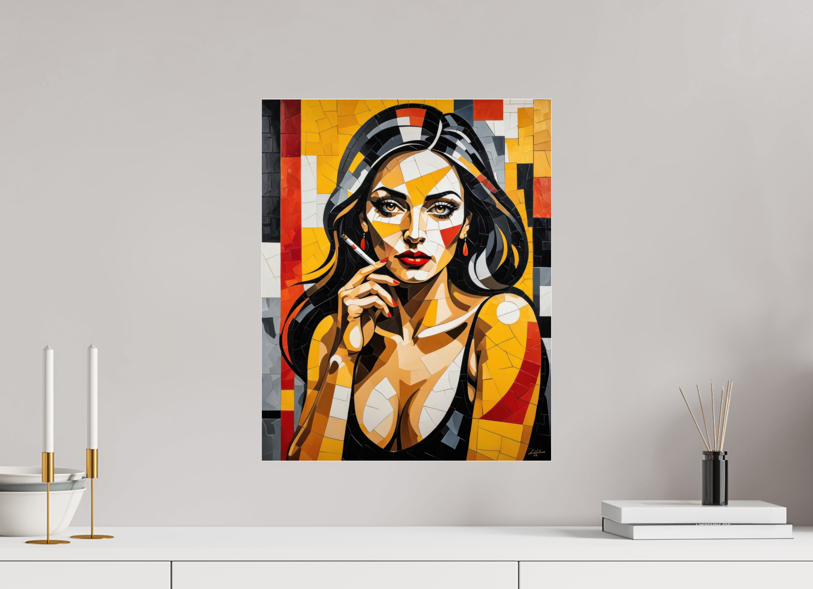 40 x 50 cm, Photo Print Under Acrylic Glass Scarlett Smoke